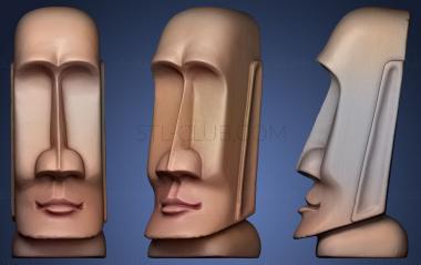 3D model Moai Head Statue (STL)